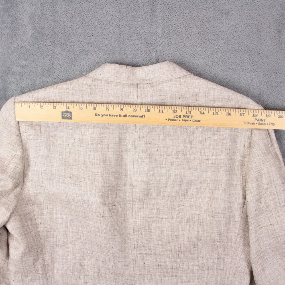 Reiss Mens 42 Auto Linen Blazer Jacket Sport Coat Surgeon Cuffs‎ Tan Beige